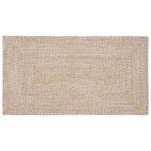 vidaXL Tapis de zone Naturel et Blanc 60 x 110 cm Jute
