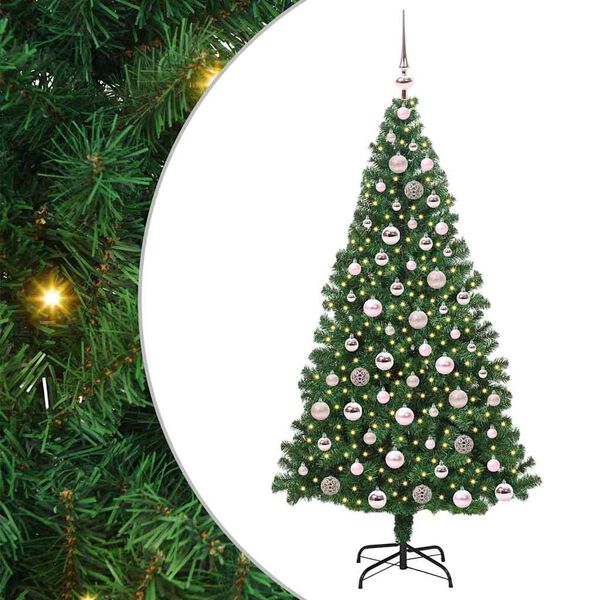 vidaXL Sapin de No&euml;l artificiel Vert 180 cm PVC, Acier et Plastique