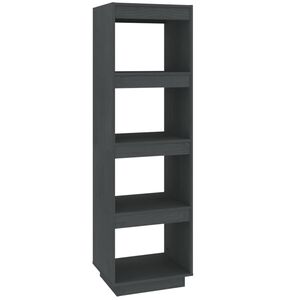 vidaXL Biblioth&egrave;que/S&eacute;parateur de pi&egrave;ce gris 40x35x135 cm pin massif