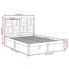 vidaXL Cadre de lit sans matelas bois massif 150x200 cm