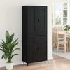 vidaXL Haut Armoire 2 pcs Ch&ecirc;ne noir Bois d'ing&eacute;nierie