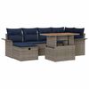 vidaXL Ensemble de canap&eacute; de jardin 7 pc Gris polyrotin