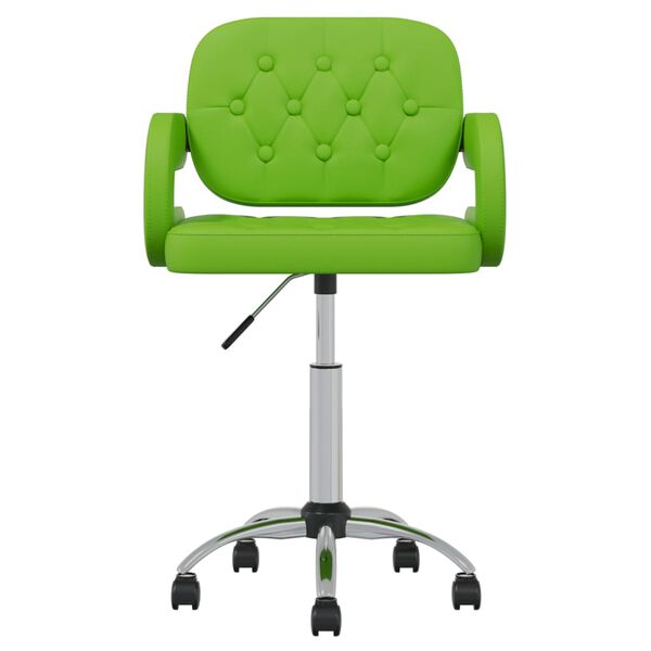 vidaXL Chaises pivotantes &agrave; manger lot de 4 vert similicuir