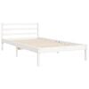 vidaXL Cadre de lit sans matelas blanc bois massif