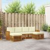 vidaXL Ensembles de canap&eacute;s avec coussin 6 pcs Naturel et Cr&egrave;me
