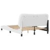 vidaXL Cadre de lit sans matelas Hvar blanc 120x200 cm similicuir