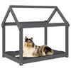 vidaXL Lit pour chien Gris 101x70x90 cm Bois de pin solide