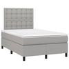 vidaXL Sommier &agrave; lattes de lit et matelas gris clair 120x190 cm tissu