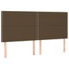 vidaXL T&ecirc;te de lit &agrave; LED Marron fonc&eacute; 180x5x118/128 cm Tissu