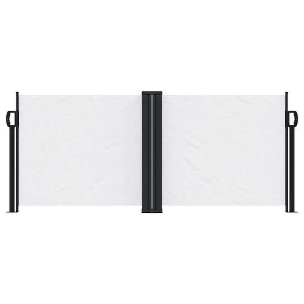 vidaXL Auvent lat&eacute;ral r&eacute;tractable blanc 100x600 cm