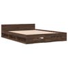 vidaXL Cadre de lit avec tiroirs sans matelas chêne marron 120x190 cm