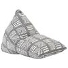 vidaXL Canap&eacute; pouf Gris Tissu Patchwork