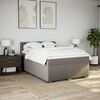 vidaXL Sommier à lattes de lit avec matelas Taupe 140x190 cm Tissu