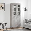 vidaXL Buffet haut Sonoma gris 69,5x34x180 cm Bois d'ing&eacute;nierie
