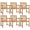 vidaXL Chaises de jardin lot de 6 56x55,5x90 bois massif d'acacia