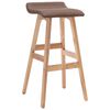 vidaXL Tabourets de bar lot de 2 taupe tissu