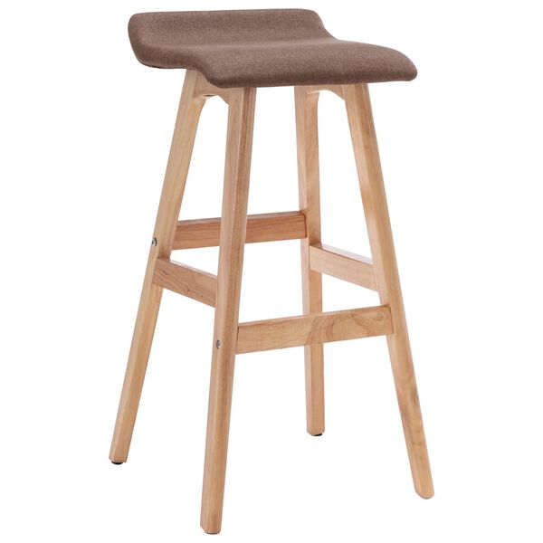 vidaXL Tabourets de bar lot de 2 taupe tissu