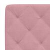 vidaXL Coussin de t&ecirc;te de lit rose 100 cm velours