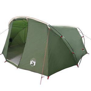 vidaXL Tente tunnel 4 personnes 4 personne Vert et blanc