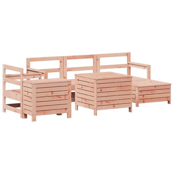 vidaXL Salon de jardin 7 pcs bois massif sapin de douglas