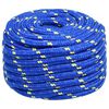 vidaXL Corde de bateau Bleu 20 mm 50 m Polypropyl&egrave;ne