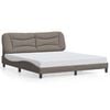 vidaXL Cadre de lit sans matelas Hvar taupe 180x200 cm tissu