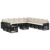 vidaXL Ensemble de canap&eacute; de jardin 12 pcs Noir et blanc cr&egrave;me