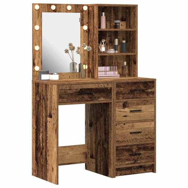 vidaXL Table de Toilette avec tiroir 2 pcs Marron 50 x 41 x 135 cm