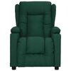 vidaXL Fauteuil de massage Vert fonc&eacute; Tissu