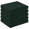 vidaXL Tissu de Table 5 pc Vert fonc&eacute; 140 x 180 cm Polyester