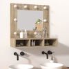 vidaXL Armoire de miroir avec LED Chêne sonoma 60x31,5x62 cm