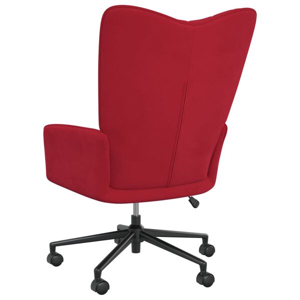 vidaXL Chaise de relaxation Rouge bordeaux Velours
