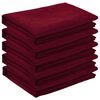 vidaXL Tissu de Table 5 pc Rectangulaire Bordeaux 110 x 140 cm