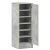 vidaXL Armoire à chaussures Gris béton 32x35x92 cm Bois d’ingénierie