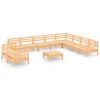 vidaXL Salon de jardin 11 pcs Bois de pin massif
