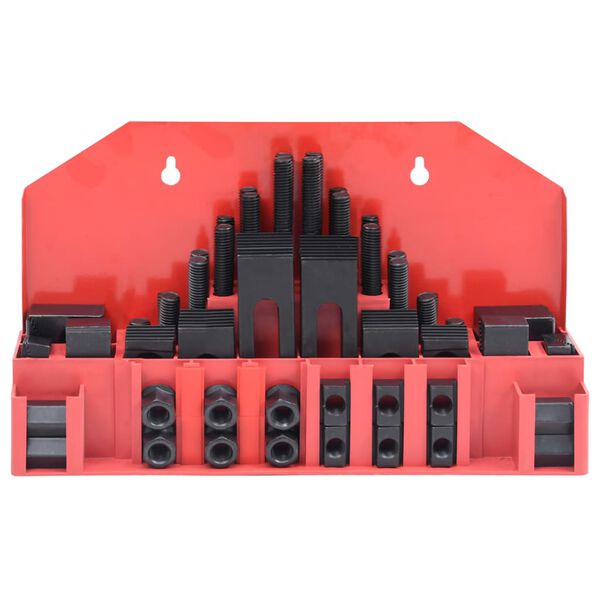 vidaXL Ensemble de serrage 58 pcs Acier Rainure en T M14