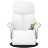 vidaXL Fauteuil inclinable de massage repose-pieds blanc similicuir