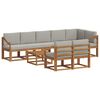 vidaXL Ensemble de canap&eacute;s d'ext&eacute;rieur 9 pc Gris Naturel et Clair