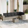 vidaXL Salon de jardin avec coussins 7 pcs gris clair r&eacute;sine tress&eacute;e