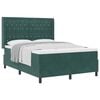 vidaXL Lit &agrave; ressorts avec matelas Vert fonc&eacute; 140 x 190 cm Velours