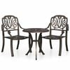 vidaXL Ensemble de bistro 3 pcs Aluminium coul&eacute; Bronze