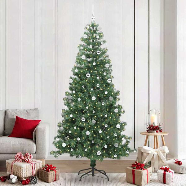 vidaXL Sapin de No&euml;l avec 300 LED avec support Vert 240 cm PVC