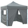 vidaXL Tente de r&eacute;ception escamotable avec 4 parois 3x3 m Anthracite
