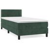 vidaXL Sommier &agrave; lattes de lit et matelas Vert fonc&eacute; 80x200 cm Velours