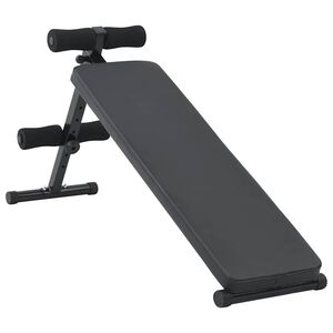 vidaXL Banc pour abdominaux Noir 124 x 33,5 x 55 cm