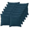 vidaXL Coussin avec oreiller HOUTEN 12 pc Bleu Fl&oslash;jl