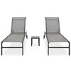 vidaXL Chaises longues lot de 2 avec table Textilène et acier