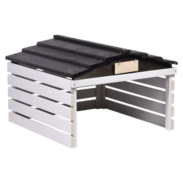 dobar Garage de tondeuse &agrave; gazon noir et blanc