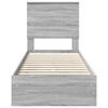 vidaXL Lit de Rangement Gris Sonoma 75 x 190 cm Bois d'ing&eacute;nierie