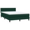 vidaXL Sommier &agrave; lattes de lit et matelas et LED vert fonc&eacute; 160x220cm velours
